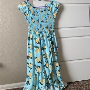 Girls floral long dress